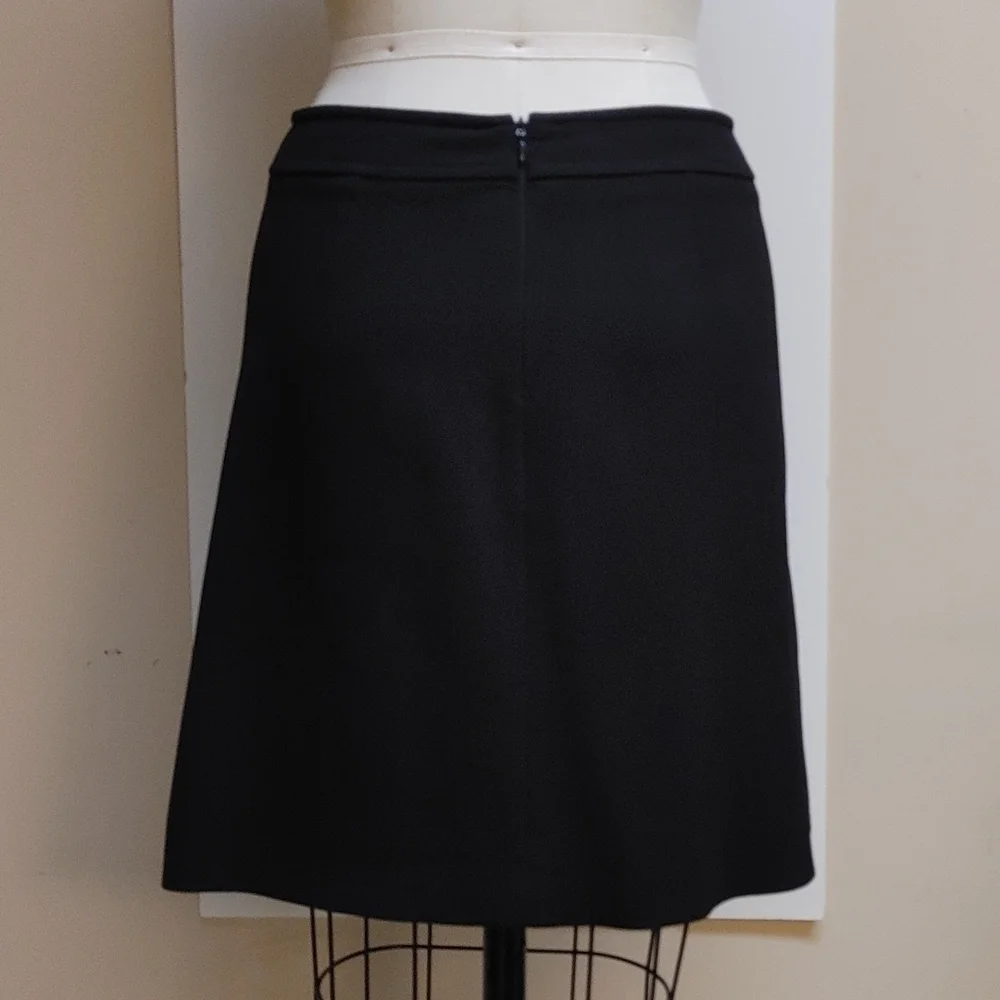 Short Black A-Line Skirt French Designer